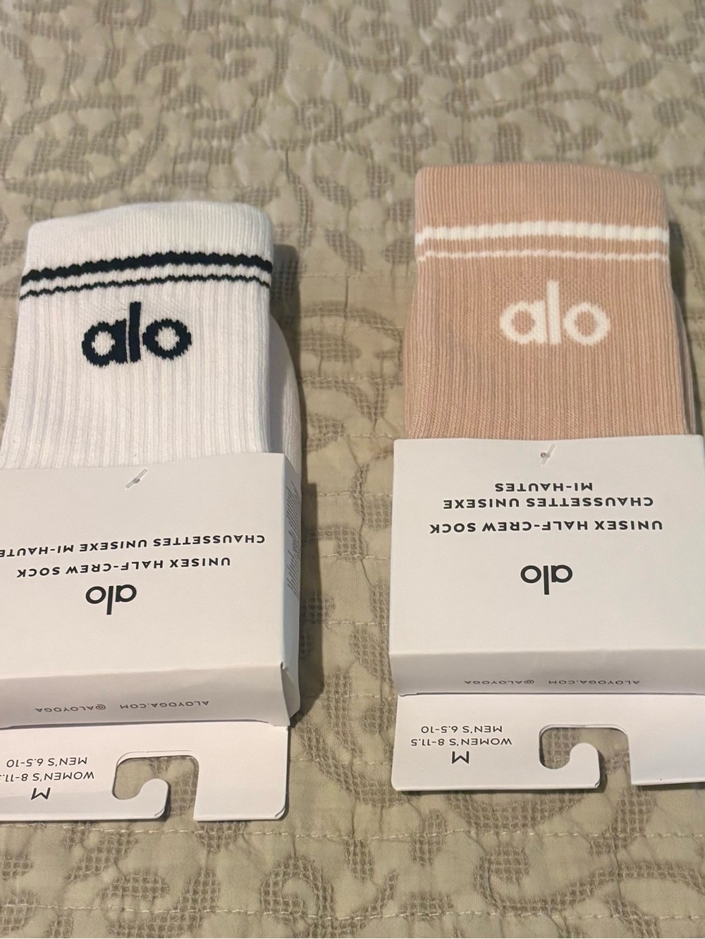 Alo Unisex Half-Crew Socks 2pc